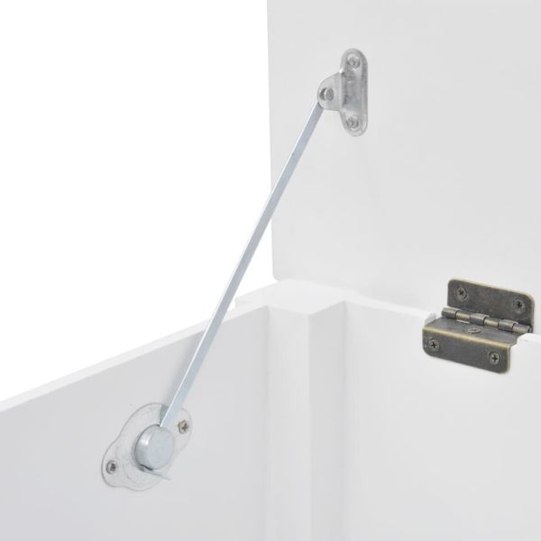 Пейка за съхранение, бароков стил, MDF, Бяла