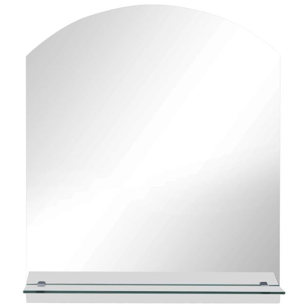 Стенно огледало с рафт, 30x50 см, закалено стъкло