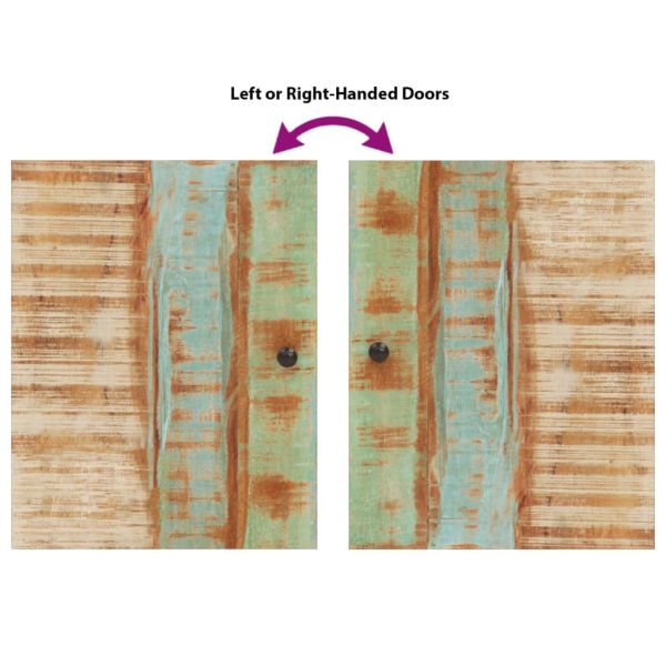 Комплект мебели за баня 5 части масивна регенерирана дървесина