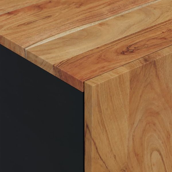 ТВ шкаф, 80x33x46 см, масивно акациево и инженерно дърво