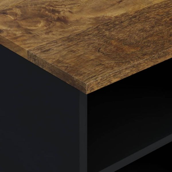 ТВ шкаф, 80x33x46 см, масивно мангово и инженерно дърво