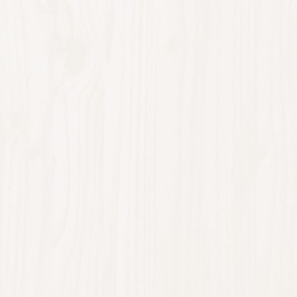 Рамка за легло с табла, бяла, 180x200 см, масивно дърво