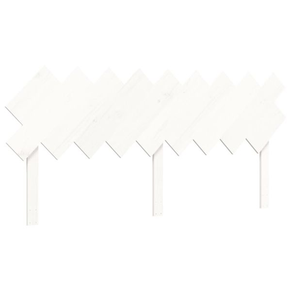 Рамка за легло с табла бяла Super King Size дърво масив