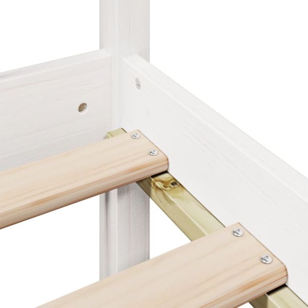 Легло с етажерка за книги, без матрак, 180x200 см, бор масив