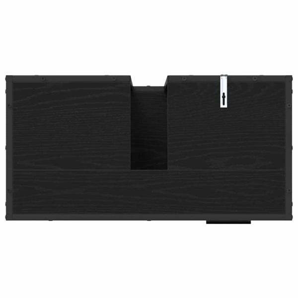 Комплект мебели за баня с рафт 3 pcs Черния дъб Инженерно дърво