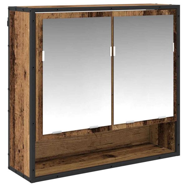 Комплект мебели за баня 2 pcs Старо дърво Инженерно дърво