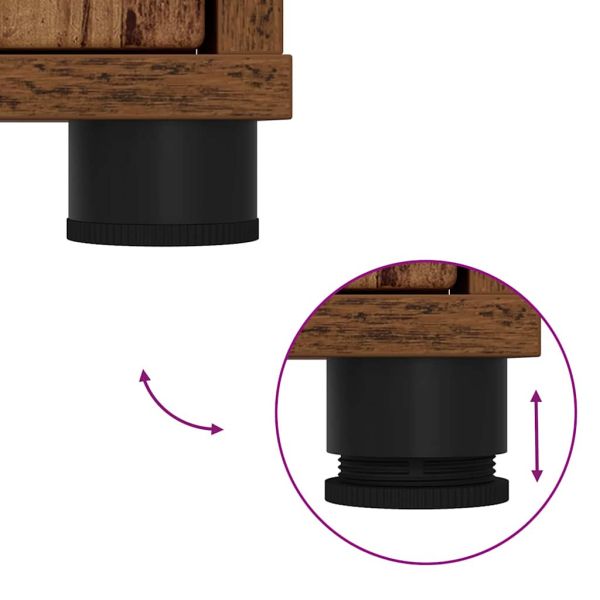 Комплект мебели за баня 3 pcs Старо дърво Инженерно дърво