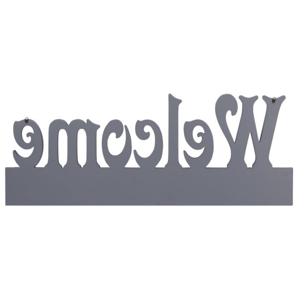 Стенна закачалка за палта WELCOME, сива, 74x29,5 см