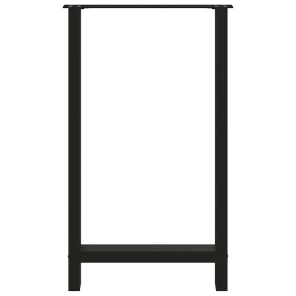 Крака за бар маса, черни, 2 бр., 60 x (100-101) см, стомана