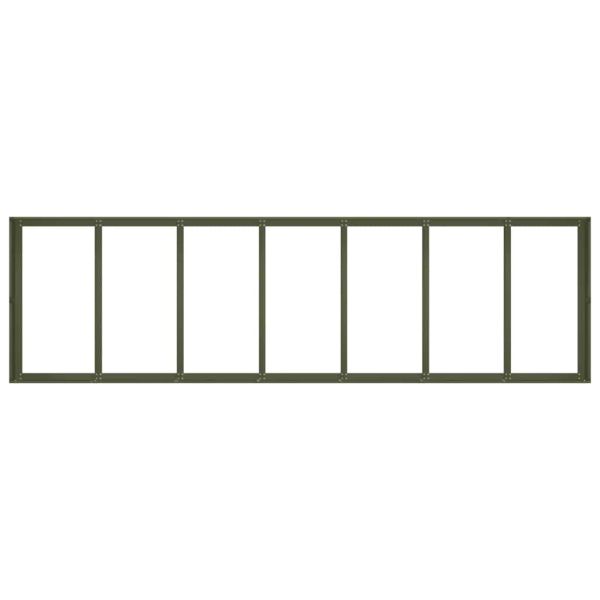 Кашпа, маслиненозелена, 280x80x40 см, стомана