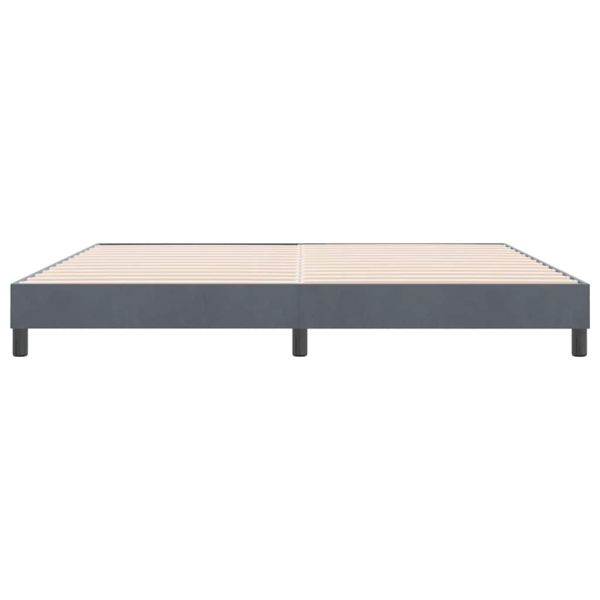 Box Spring легло без матрак Тъмно сиво 180x210 cm Кадифе