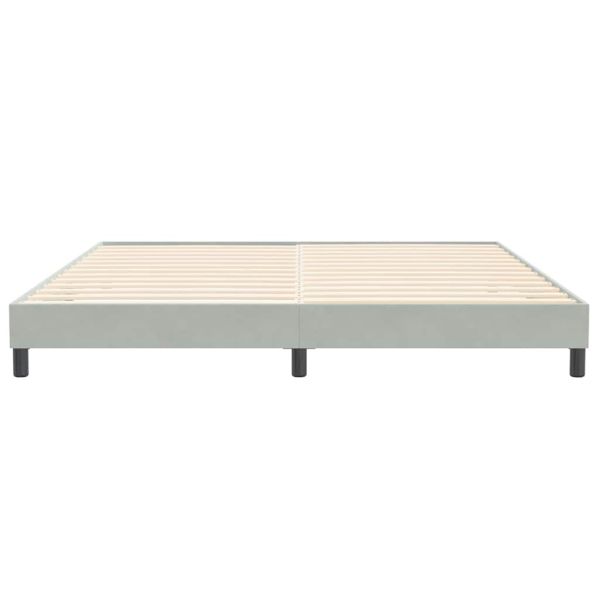 Box Spring Легло без матрак Светло сиво 200x220 cm Кадифе