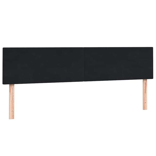 Box Spring легло с матраци Black 180x210 cm Velvet