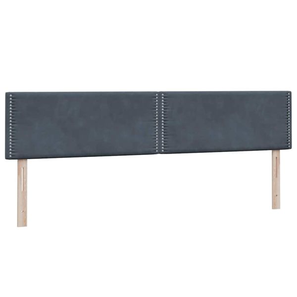 Box Spring легло с матраци Тъмно сиво 180x210 cm кадифе