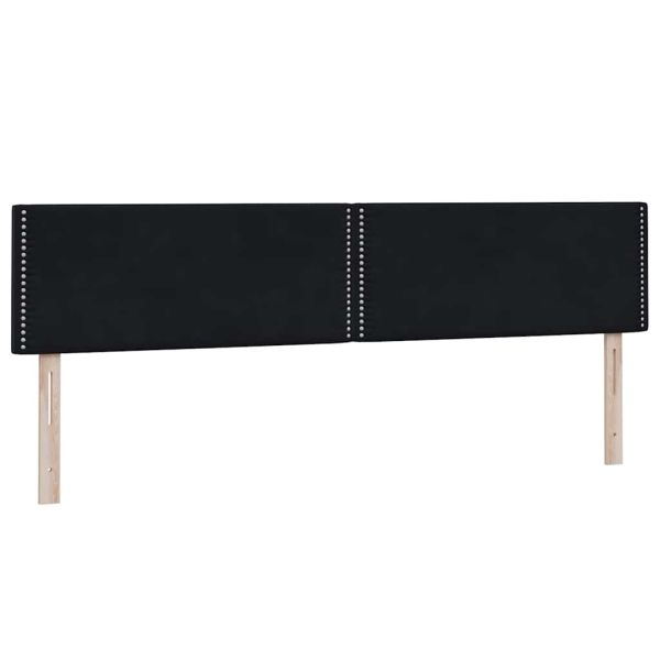 Box Spring легло с матраци Black 180x210 cm Velvet