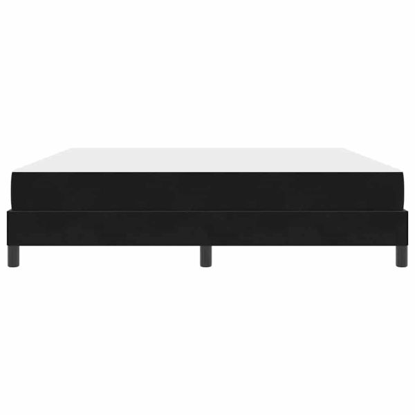 Легло с пружинирана основа с матрак Черно 180 x 220 см текстил