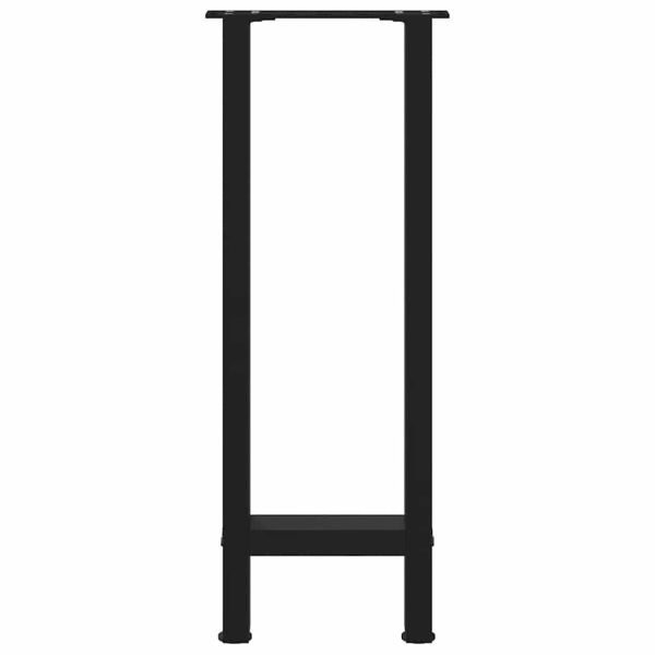 Крака за конзолна маса, черни, 2 бр., 38 x (72-73) см, стомана