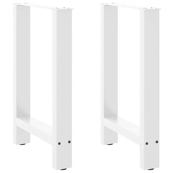 Крака за трапезна маса, бели, 2 бр., 50 x (72-73) см, стомана