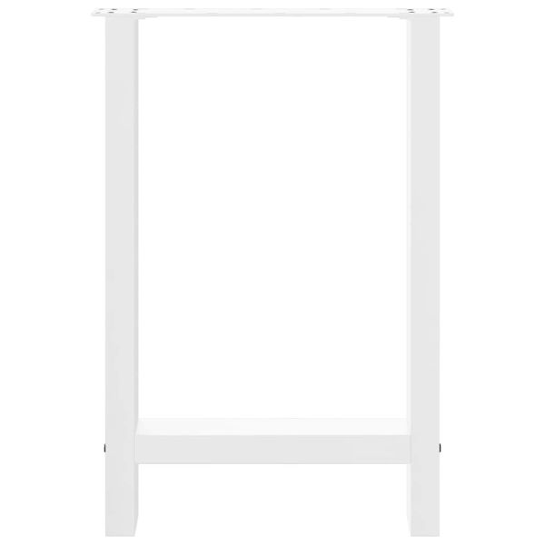 Крака за трапезна маса, бели, 2 бр., 50 x (72-73) см, стомана