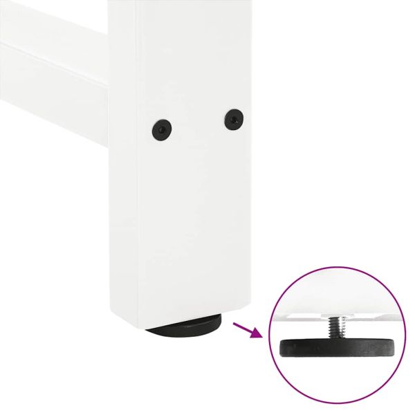 Крака за трапезна маса, бели, 2 бр., 50 x (72-73) см, стомана