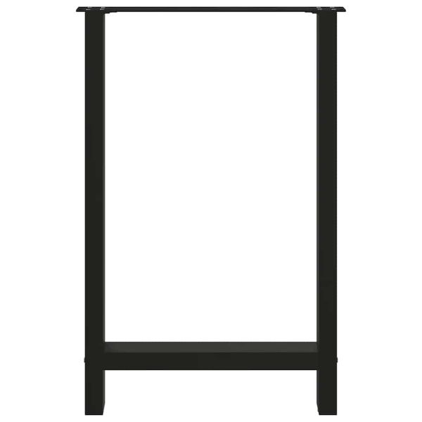 Крака за бар маса, черни, 2 бр., 60 x (90-91) см, стомана