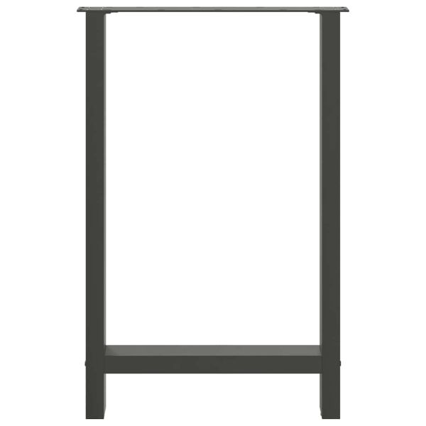 Крака за бар маса, антрацит, 2 бр., 60 x (90-91) см, стомана