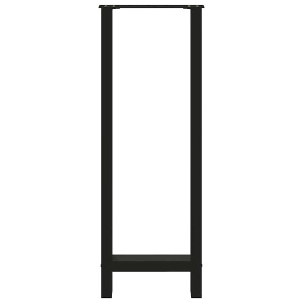 Крака за бар маса, черни, 2 бр., 40 x (110-111) см, стомана