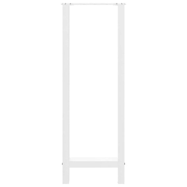 Крака за бар маса, бели, 2 бр., 40 x (110-111) см, стомана