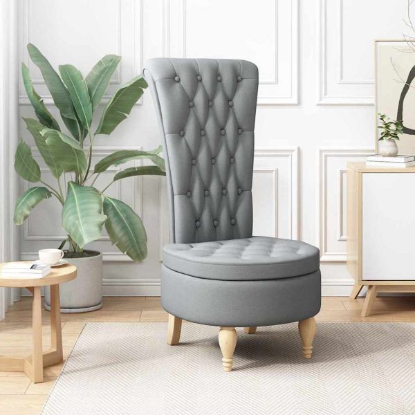 Стол с тапицерия Светлосиво 56,5 x 70 x 110 см текстил