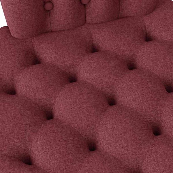 Стол с тапицерия Виненочервен 56,5 x 70 x 110 см текстил