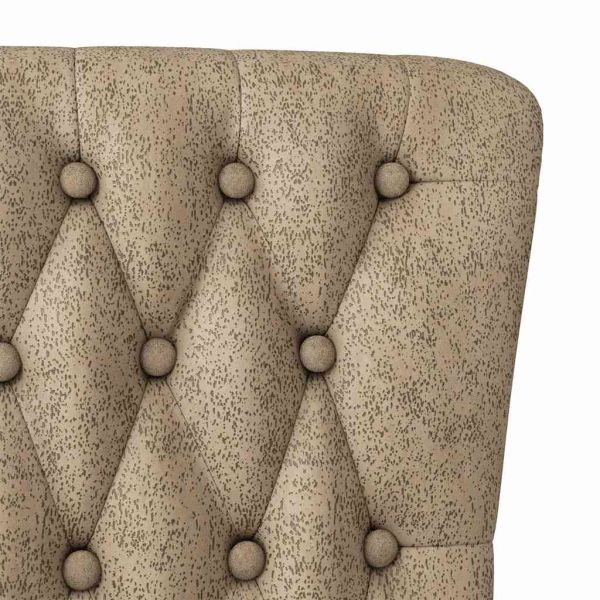 Стол с тапицерия Светлосиво 56,5 x 70 x 110 см Изкуствена набук