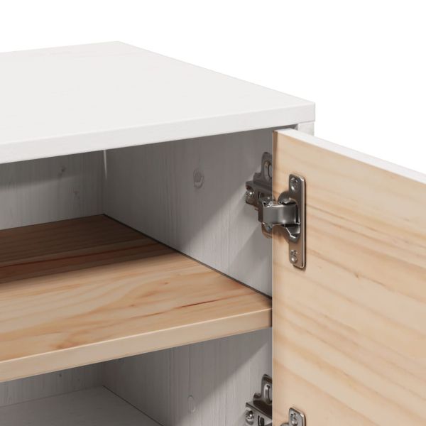 Стенни шкафове, 2 бр, бели, 31,5x30x30 см, бор масив