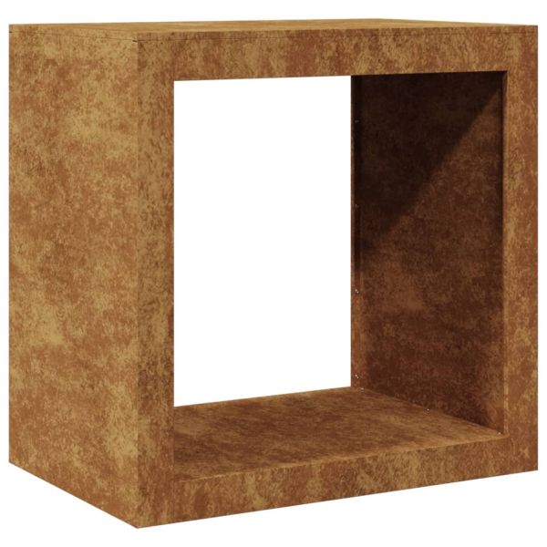 Стойка за дърва за огрев 60x40x60 cm Патинираща стомана