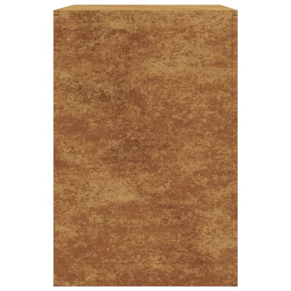 Стойка за дърва за огрев 60x40x60 cm Патинираща стомана