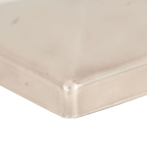 Пирамидни капаци за оградни стълбове 6 бр инокс 71x71 мм