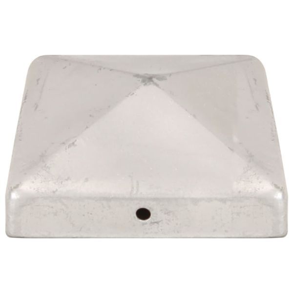 Пирамидни капаци за оградни стълбове 6 бр поцинковани 91x91 мм