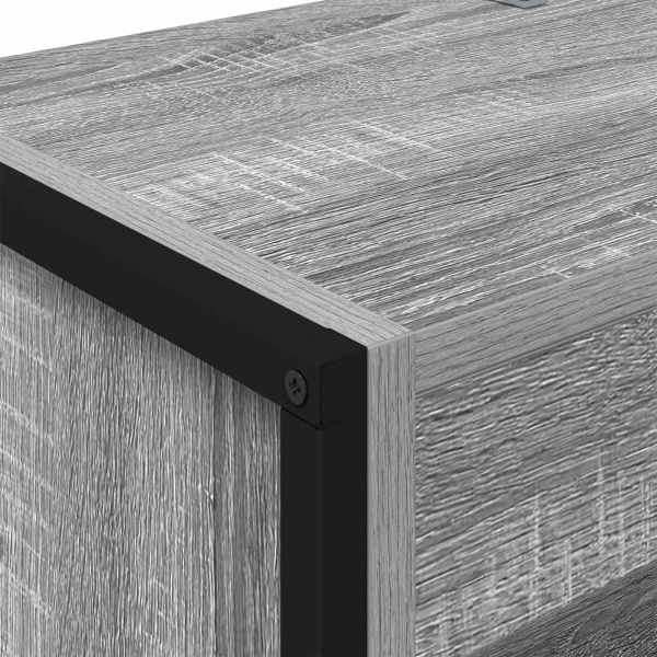 Шкаф за книги 2 pcs Сив Сонома 80 x 30 x 155 см Инженерно дърво