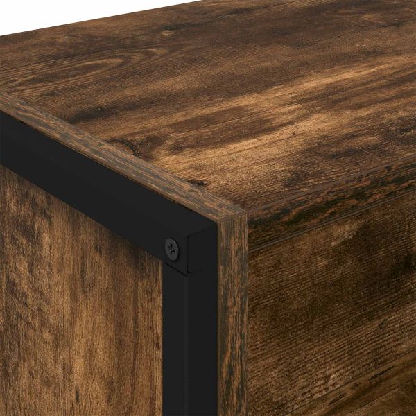 Шкаф за книги 2 pcs Димящ дъб 80 x 30 x 155 см Инженерно дърво