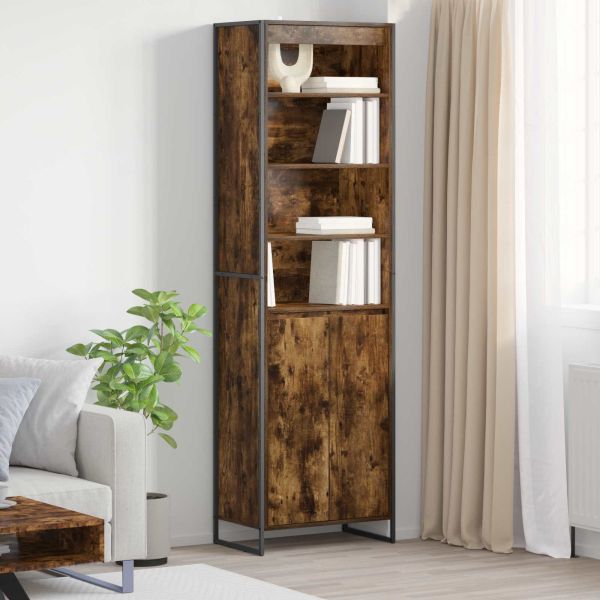 Високи шкафове 2 pcs Димящ дъб 60 x 36 x 300 см Инженерно дърво