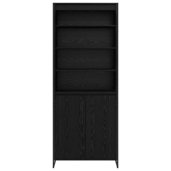 Високи шкафове 2 pcs Черния дъб 79 x 36 x 200 см