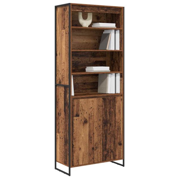 Високи шкафове 2 pcs Старо дърво 79 x 36 x 200 см