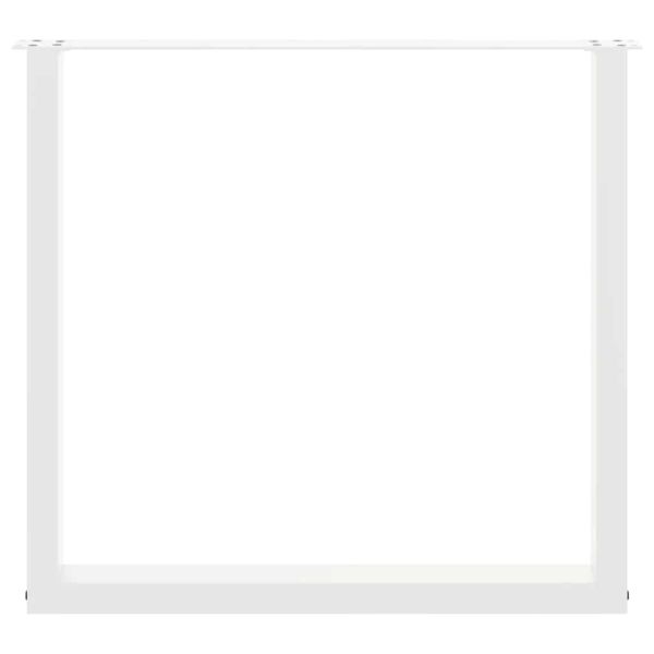 Крака за трапезна маса, U-образни, 2 бр., бели, 90x(72-73) см, стомана