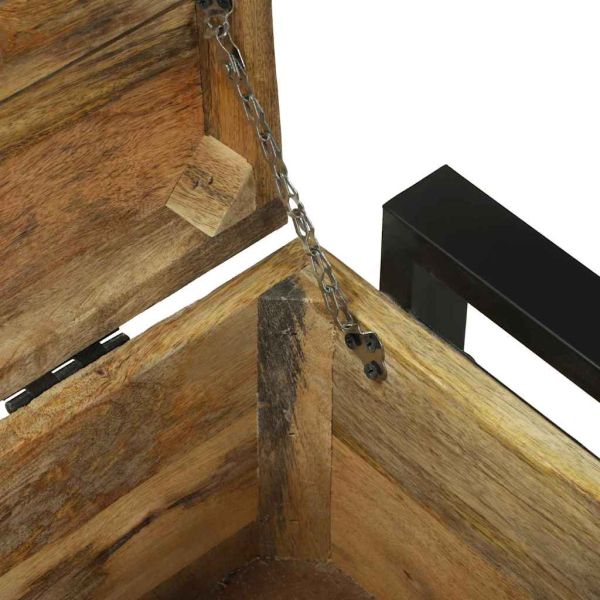 Съхранителна кутия Кафяво Масивна дървесина от манго