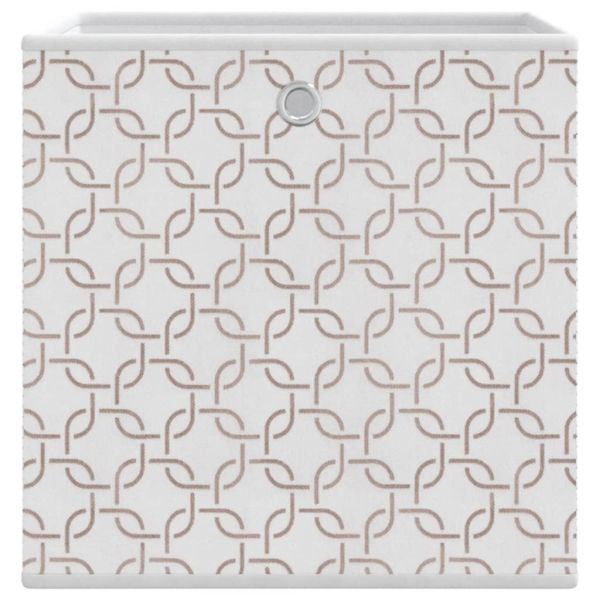 Сгъваеми кутии за съхранение 10 бр кремави 32x32x32 см текстил