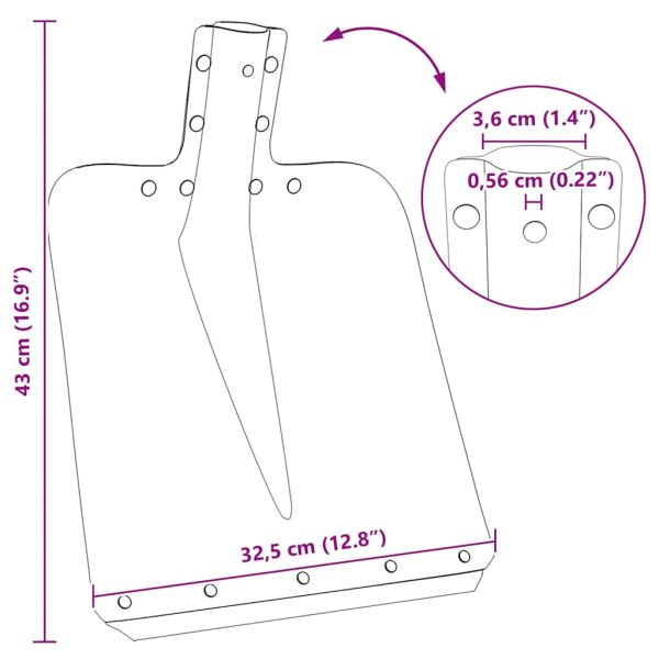 Глава на лопата 4 pcs Сребрист 41,5 x 32,5 см Алуминий