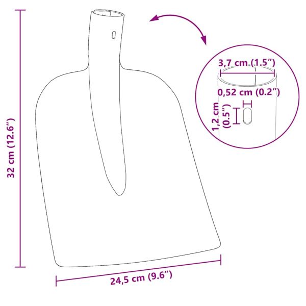 Глава на лопата Червено 32 x 24,5 см Прахово боядисана стомана