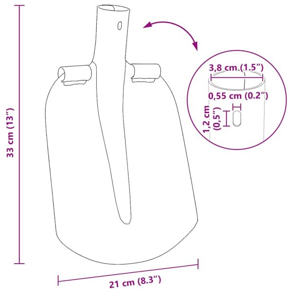Глава на лопата 4 pcs Сребрист 33 x 21 см