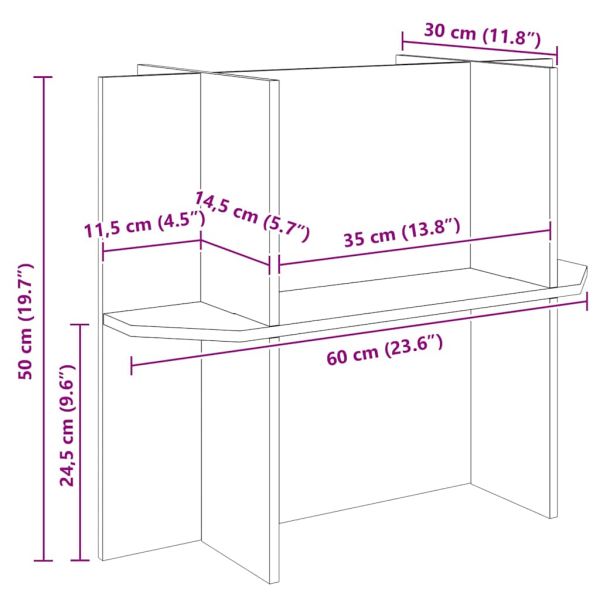 Основна за терариум с рафт Кафяво 60 x 30 x 50 см ОСБ