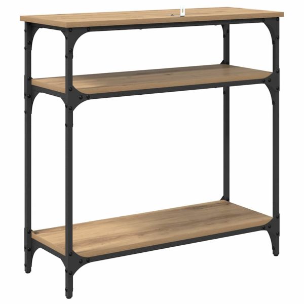 Конзолна маса с рафт Дъб 75 x 29 x 75 см Инженерно дърво