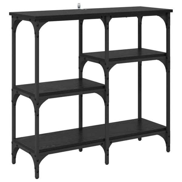 с рафт със съхранение Черен дъб 80 x 29 x 75 см Инженерно дърво